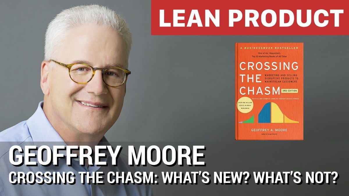 Check out this video of @geoffreyamoore's talk on Crossing the Chasm from @LeanProdMeetup: buff.ly/2Nu5Ua6. Subscribe to my #YouTube channel to be notified of new videos from other top #prodmgmt & #marketing speakers: buff.ly/2NskTkQ