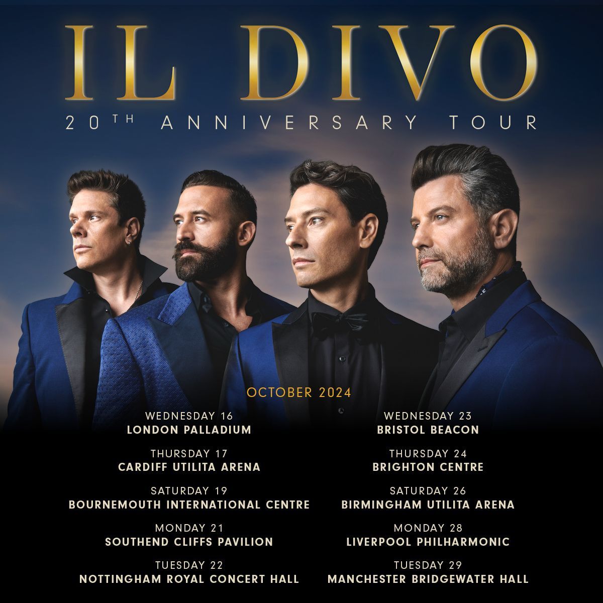 LISTEN: Il Divo star Urs Bühler reveals visual spectacular plans for 20th anniversary tour at @RoyalNottingham Concert Hall Oct 22. Tickets on sale Fri, April 19, 9.30am at tix.to/IlDivo2024 Full @GW1962 chat & story chad.co.uk/whats-on/liste… @ildivoofficial @SJMConcerts #ad