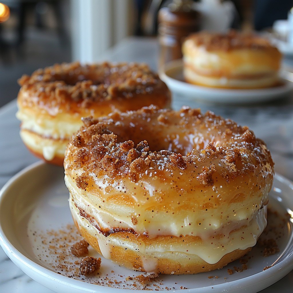 Mantecados Donut :: Infused with the flavors of traditional Spanish crumble cakes, topped with powdered cinnamon sugar.
