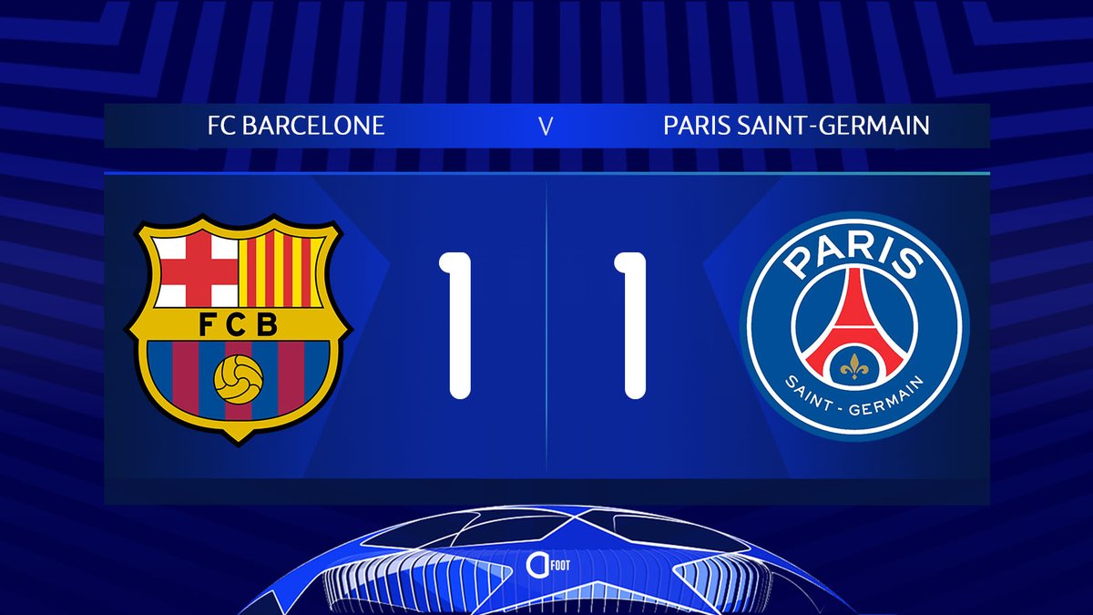 ⏱ MI-TEMPS ! BARCELONE 🇪🇸 1-1 🇫🇷 PARIS