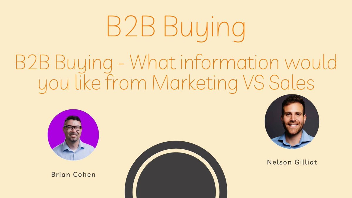 In this short video, our co-founder and CEO, Brian Cohen explains what type of information he would like to receive from Marketing and what type of information from Sales. 

#MarketingSuccess #MarketingStrategy #SaaS #salestips #salesfunnel buff.ly/3jY4GsT
