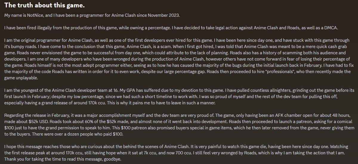 Wild shit going on Anime Clash is JOEOVER for Road #robloxdevs #robloxdev #roblox