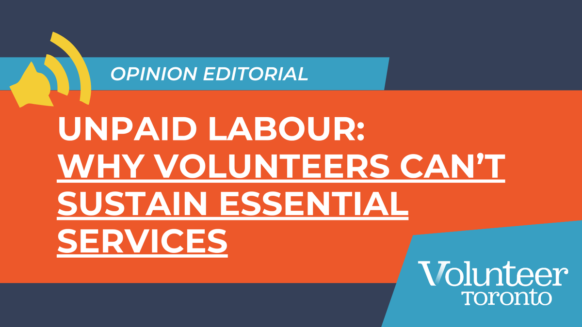 📣 It’s time to acknowledge that as a society, we rely on volunteers for things we shouldn’t. Our Executive Director is challenging the reliance on unpaid labour for essential services under the banner of volunteerism. 

Read the op-ed via @Phil_journal: 
thephilanthropist.ca/2024/04/unpaid…
