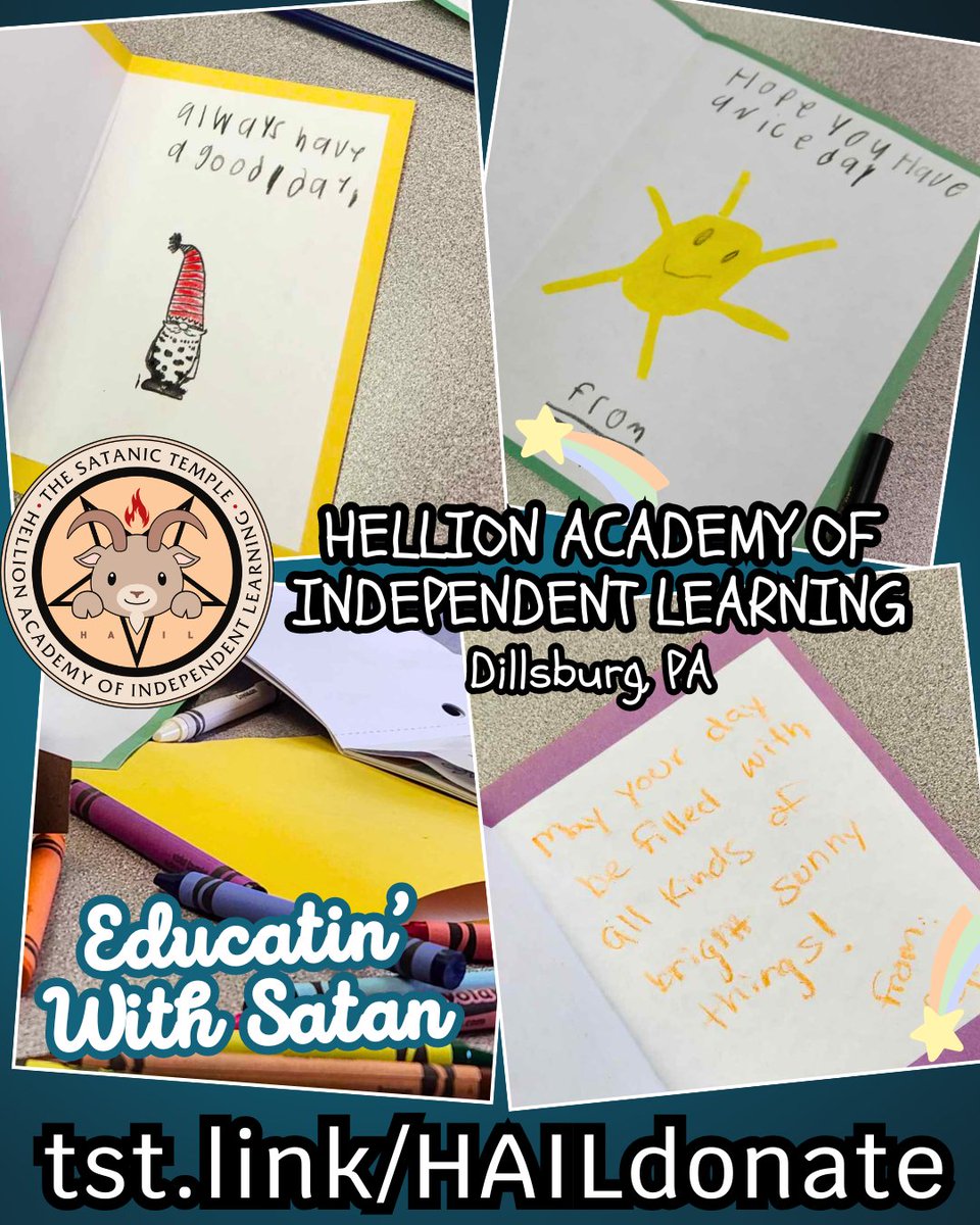 Inspired by their Kindness Rock project, Hellion Academy of Independent Learning students made 80 Kindness Cards for their neighbors this month, each adorned with a handmade drawing and kind message. TST.link/HAILdonate