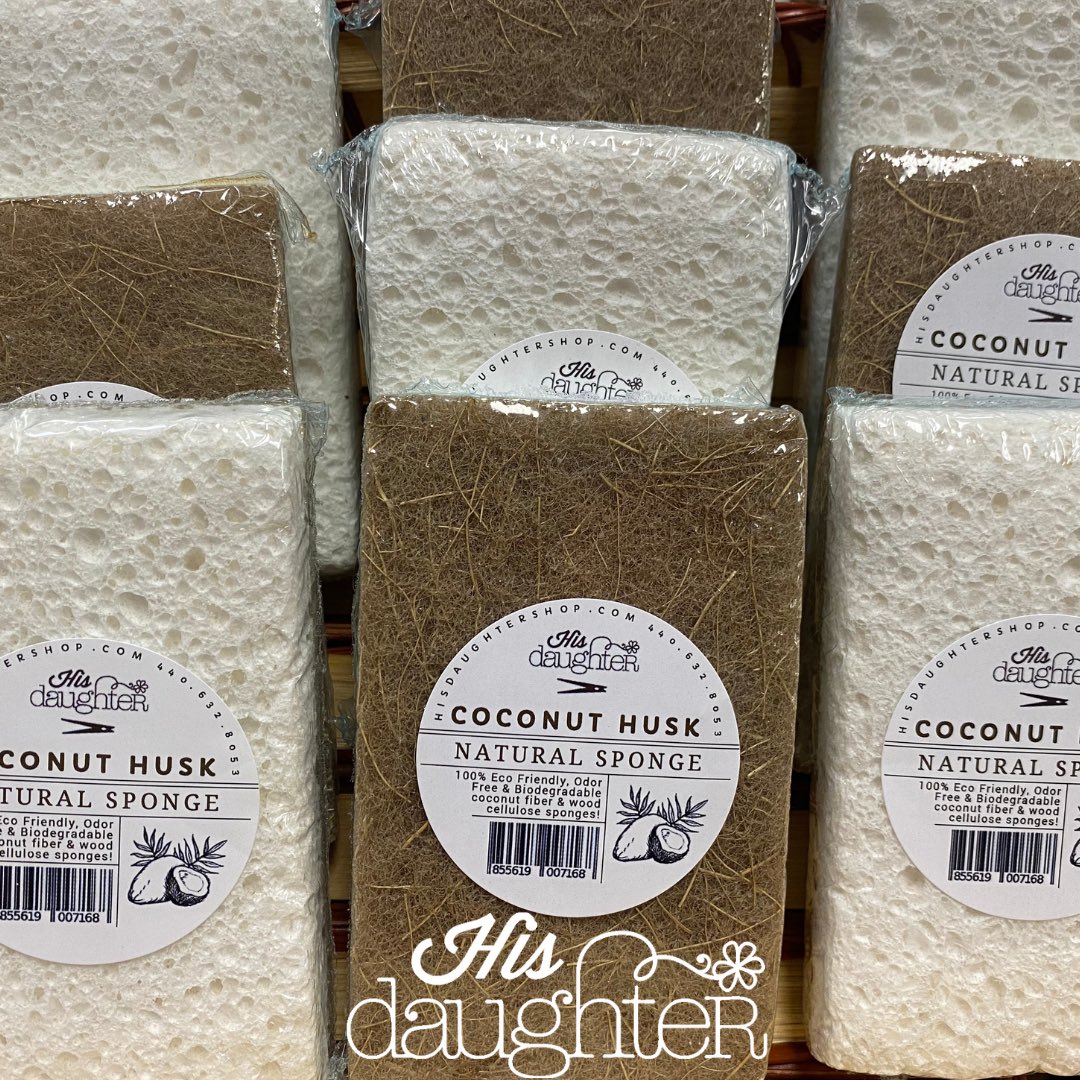 🌎 Earth Day is in 6 days! These Coconut Husk Natural Sponges are 100% eco-friendly, odor free and biodegradable! 🫧

#hisdaughtershop #middlefieldOH #Geauga #geaugacounty #Ohio #shoplocal #ShopSmall #EarthDay #earthdayeveryday #cleanhome #savetheplanet #biodegradable #dishes