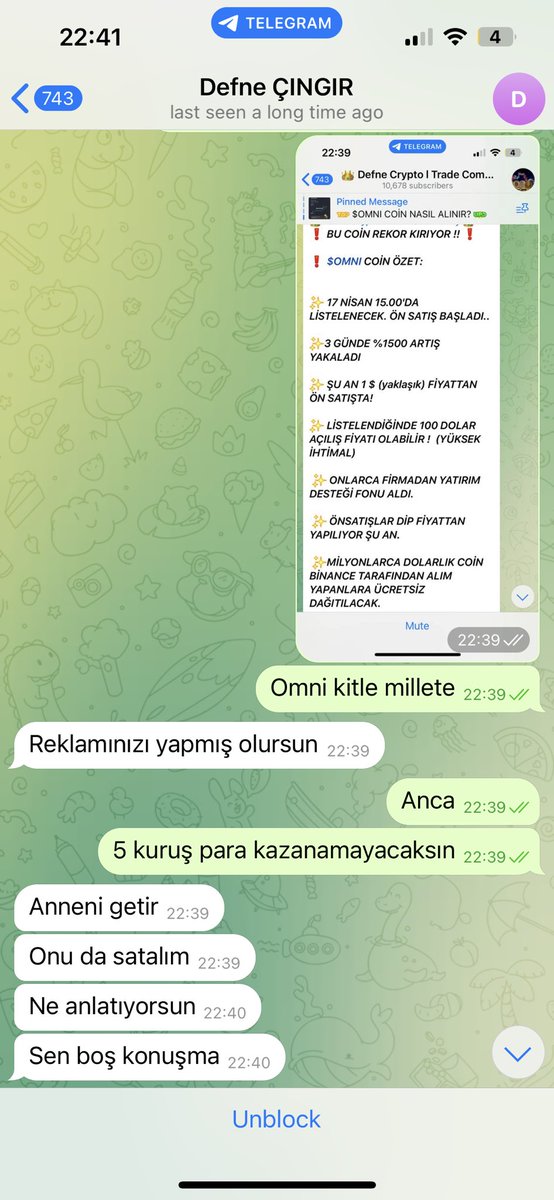 Tüm fenomenlerin RT’lemesini rica ediyorum 🚨 Bildiğiniz üzere Launchpool’lar üzerinden deli gibi dolandırıcılık dönüyor, ve şimdiki hedef benim. Bu defne crypto defne terbiyesiz utanmadan milleti dolandırıyor ve hiç de korkmuyor. SAKIN AMA SAKIN BU KANALLARDAN BU KİŞİLERDEN