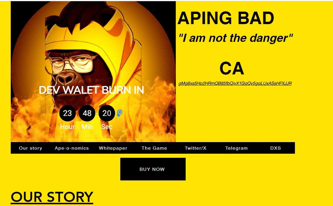 Apingbad's tweet photo. WE ARE BURNING THE DEV. WALET #APINGBAD BY THE COMMUNITY FOR THE COMMUNITY

FOLLOW THE TIMER ON https://t.co/zjWYOQEWd8 https://t.co/GxSQFTD9L1