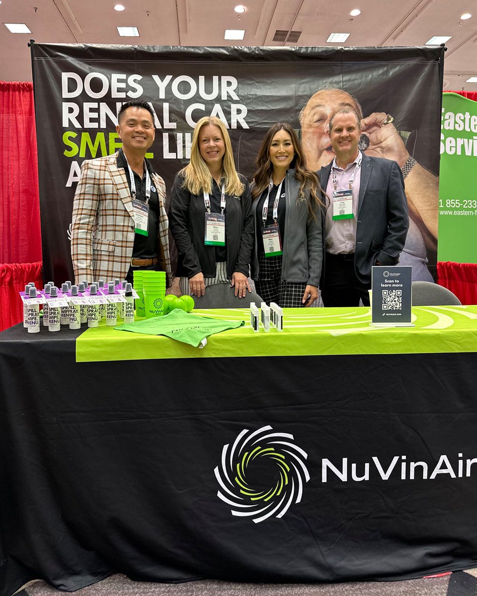 Are you in Las Vegas for #ICRS2024?

Stop by booth #229 to learn about our products and services! Garrison, Stacy, Misa, and Troy are ready to answer all your questions.

#NuVinAir #ICRS #InternationalCarRentalShow #CarCare