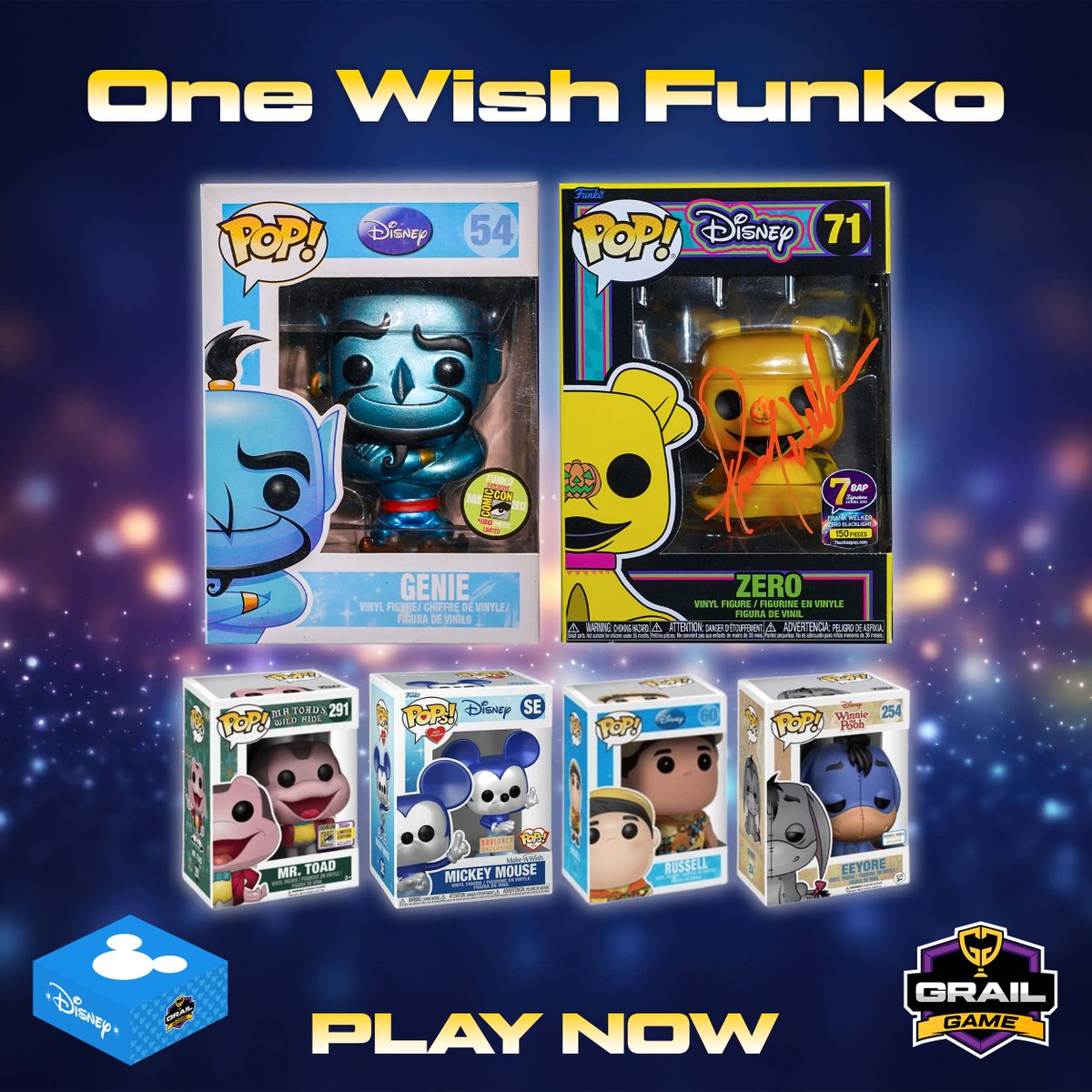 #GrailGamers! #DisneyFans! Disney Funko One Wish #MysteryBox Game still has Plenty of Top Hits! 🤩 ⁠ This game is for all the #Disney lovers! Everything from #Aladdin, #Frozen, #AliceinWonderland, #PeterPan, #LiloStich, #LionKing, #Coco, and so much more! ✨⁠ ⁠ TOP HITS: 🏆…