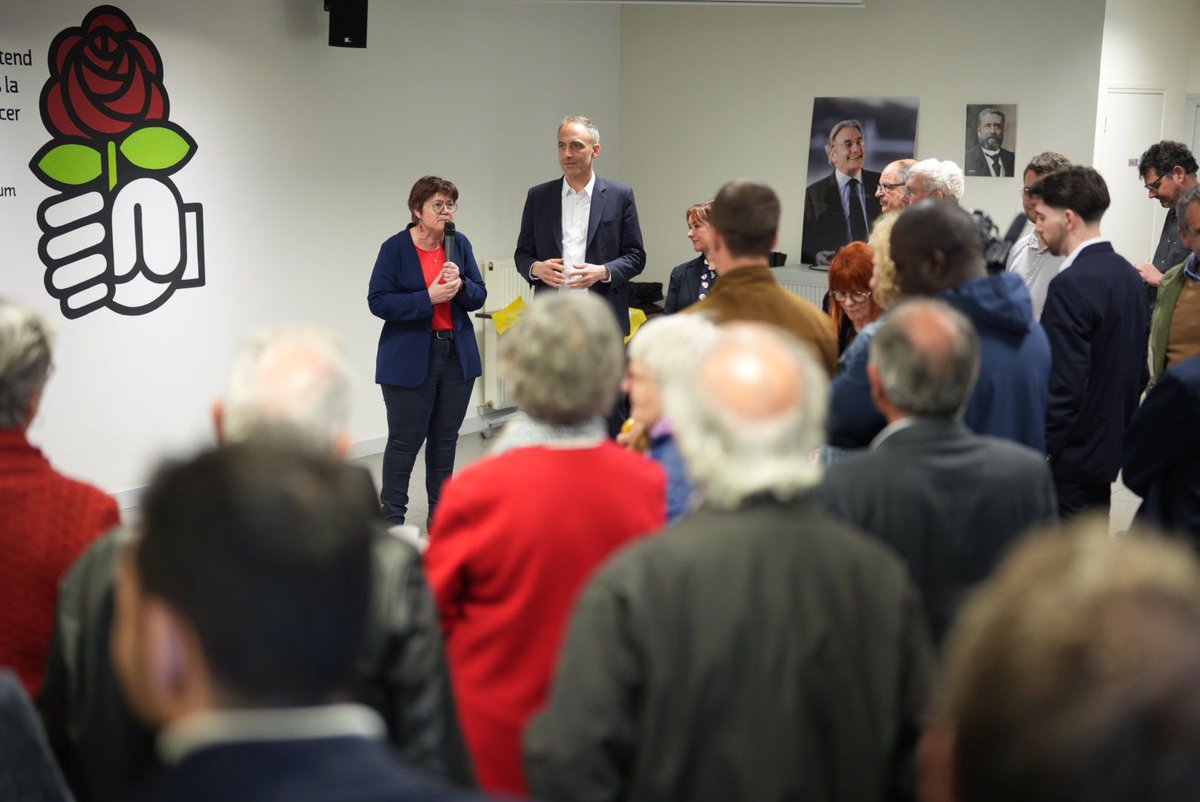 Ravie d’avoir accueilli @rglucks1 à #Angers . 54 jours pour convaincre . Avec une envie : défendre une 🇪🇺 sociale, juste et qui fera sa révolution écologique ! Un combat : pour une 🇪🇺 des droits humains , contre l’extrême droitisation de l’🇪🇺 qui n’apportera rien de bon!