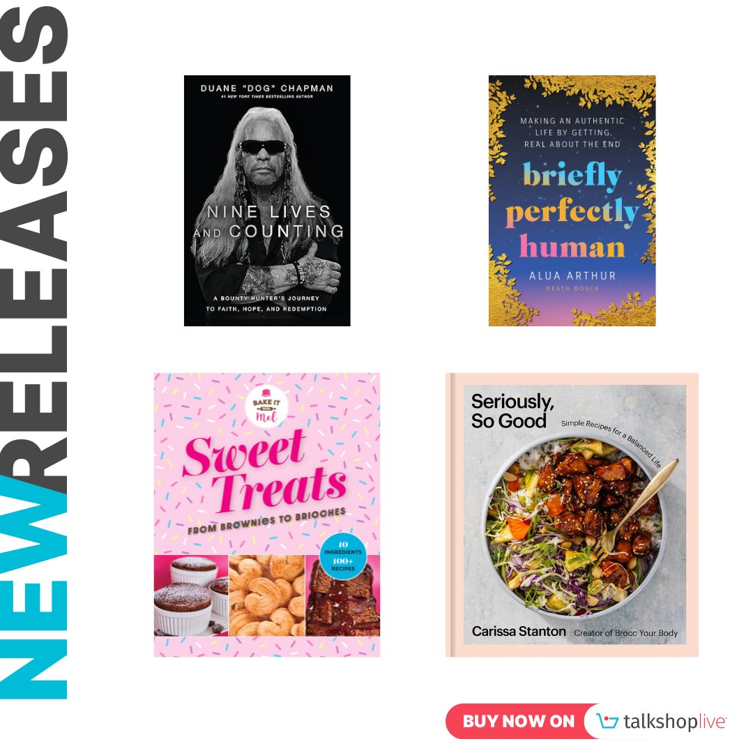 Snag autographed copies of new releases from @DogBountyHunter, @goinggracefully, Bake It With Mel, and Carissa Stanton! 📚