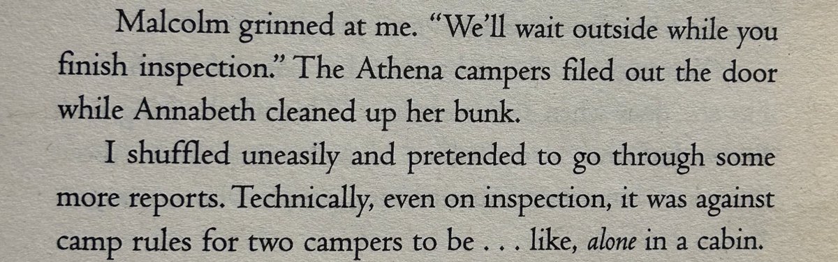 i’m laughing so hard Malcom knew what he was doing. ALL the campers knew. Everyone loved percabeth ijbol