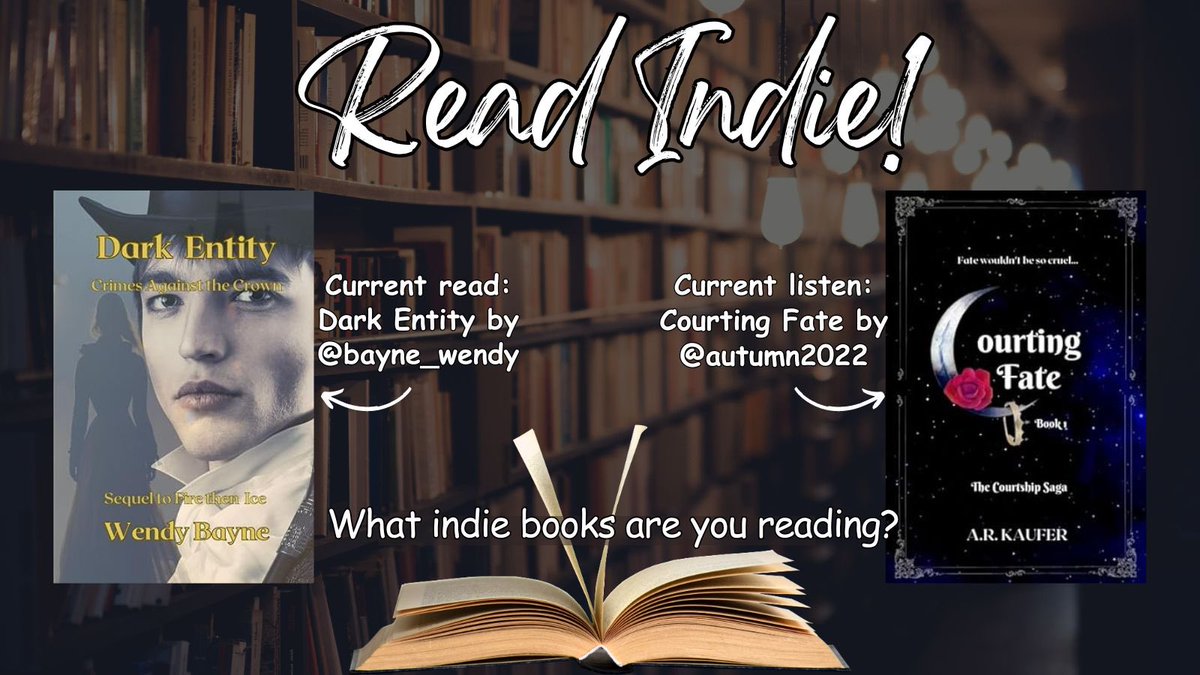 SkyWatcher_HL's tweet photo. It’s still #IndieApril folks!
Here are my current indie reads:
Dark Entity by @bayne_wendy
And
Courting Fate by @AutumnK2022
What are u reading?
#readindie #readingindie #readindiebooks #booklovers #ReadingCommunity https://t.co/0JdvggeSMJ