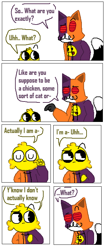CatbashOKitbash's tweet photo. "What am I?"
#CallowComic #CallowArt #Catbash #Comic #Art #Trashcomic https://t.co/Es2bZVz6Qf