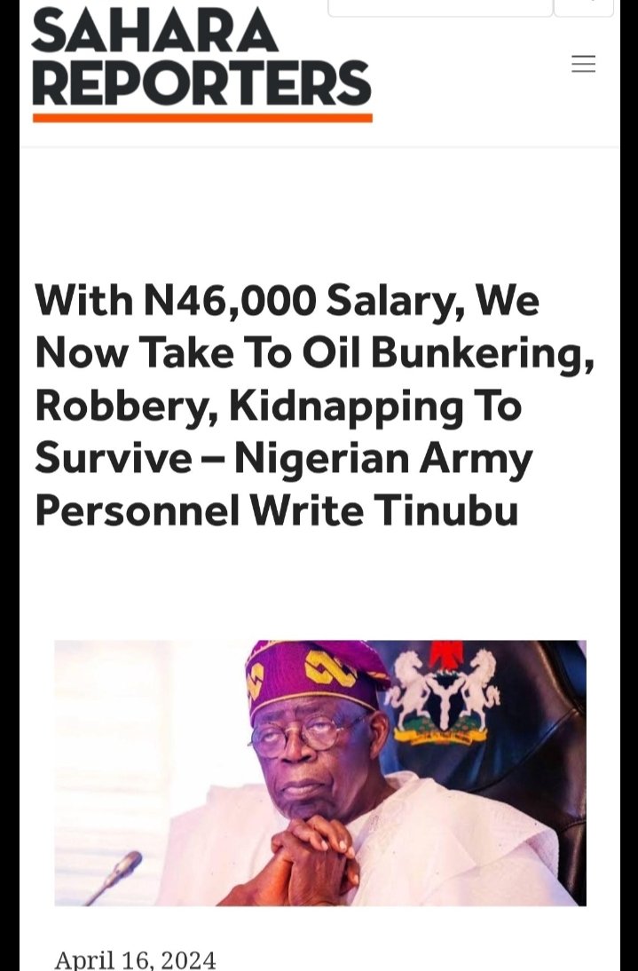 Breaking News 
Nigeria army involved in kidnapping, Robbery and oil bunkering just because of their salary is N46,000
It's not a made up story it is true
This is a crime af all time.
@mfa_russia @TheJusticeDept @USinNigeria @UKinNigeria
@GOVUK @ChinasaNworu @RT_com @BRICSinfo @UN