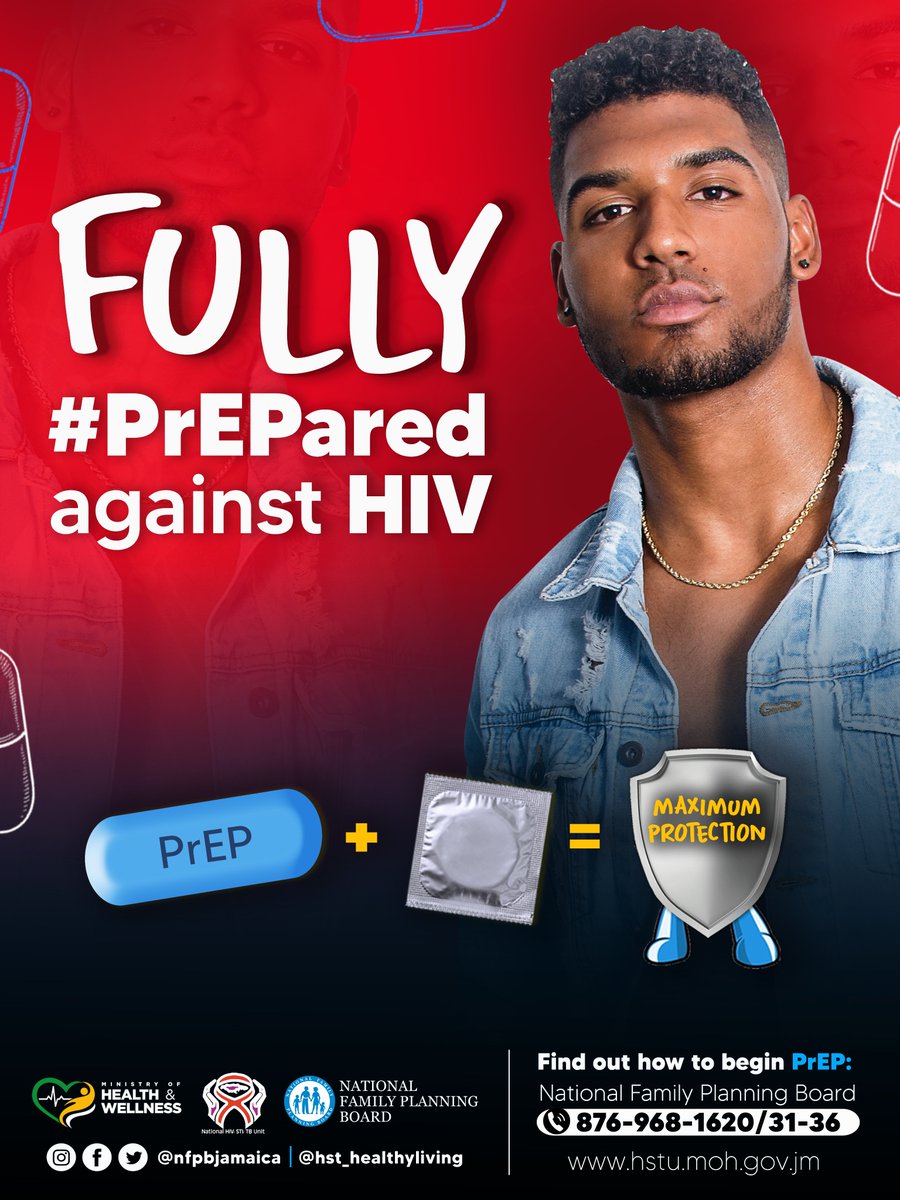 For MAXIMUM protection ensure to always use a condom even when on PrEP. ​

Interested in starting on PrEP? Give us a call @ 876-986-1620 OR WhatsApp @ 876-536-9154

#NFPBJamaica #CHARES #PREP #MOHW