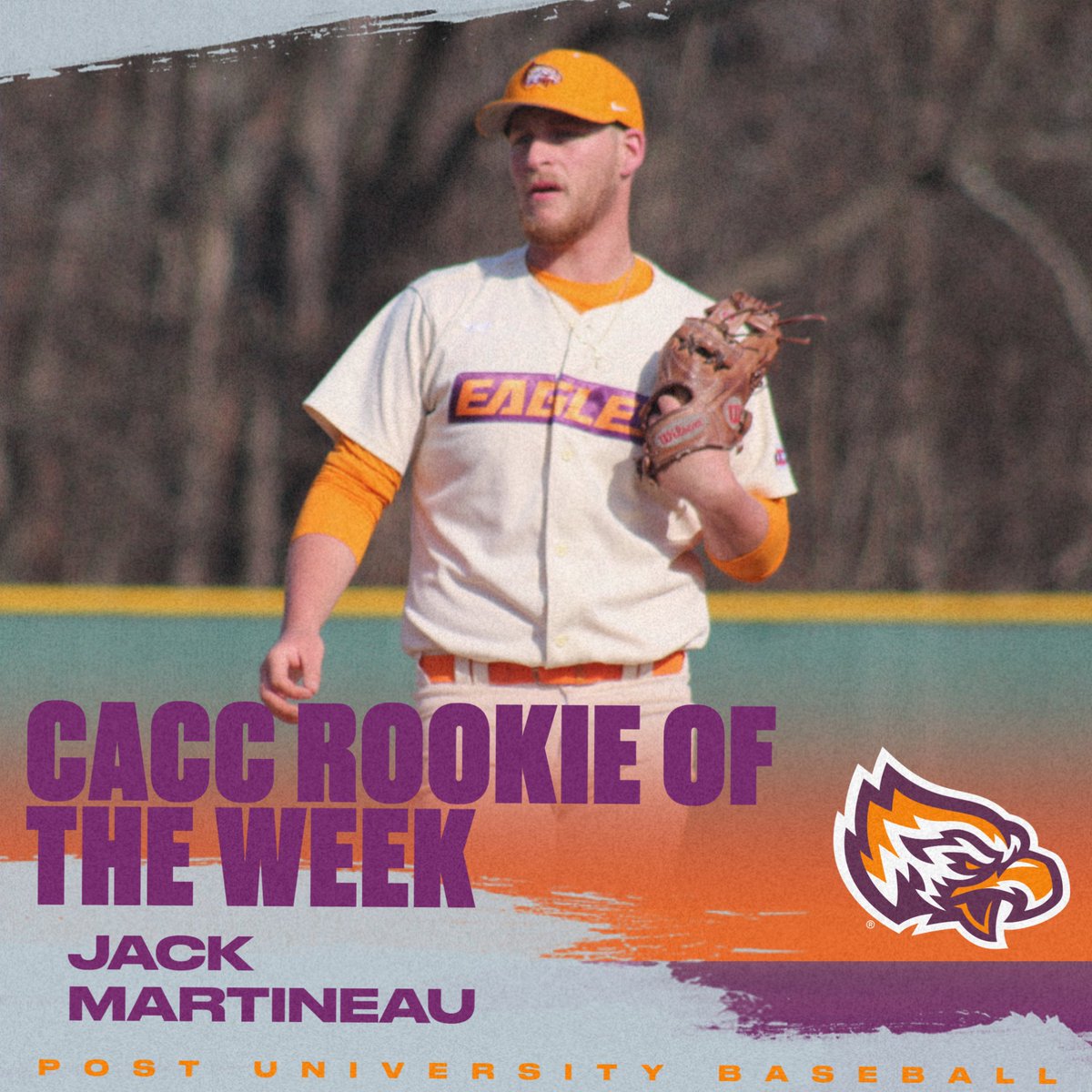 Congrats to Jack Martineau for being named CACC Rookie Of The Week!

Martineau pitched 7 shutout innings while striking out 8 on April 9th.

SOAR EAGLE!