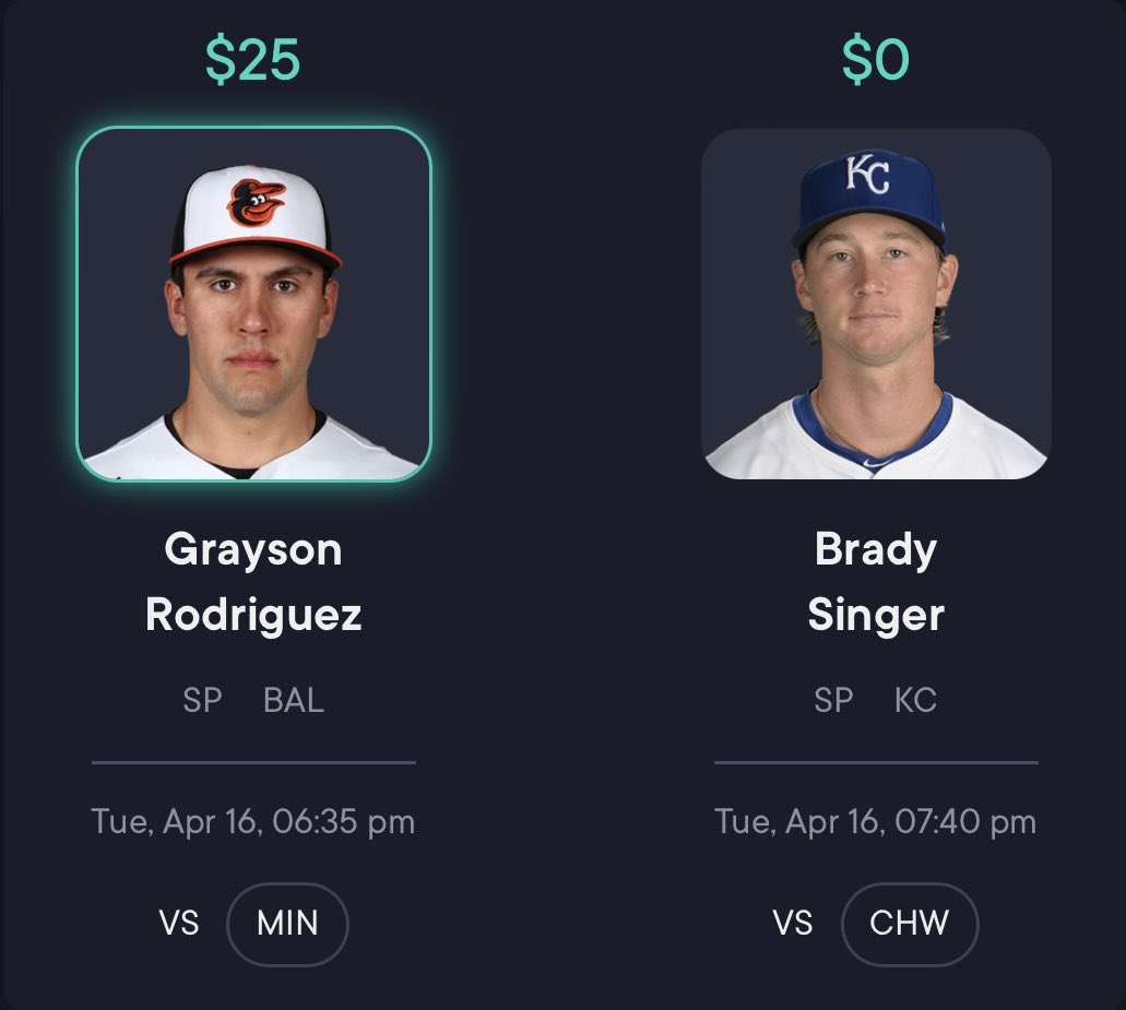 Who’s down for a little #MLB / #FantasyBaseball action in tonight’s games? I got Grayson and you get Singer 👀 Tap in and let’s gooooo! ⬇️ rivalfantasy.com/r/06SHvEC