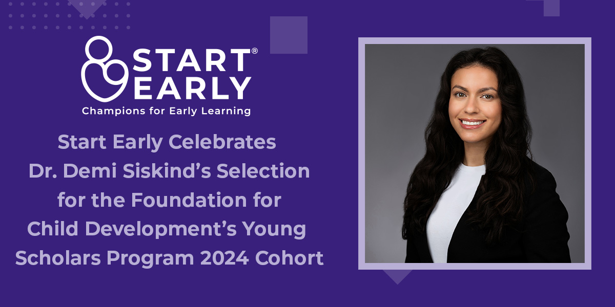 StartEarlyorg's tweet photo. We’re thrilled to announce that Start Early’s @DrDemiSiskind has been selected for @fcdusorg’s Young Scholars Program! Congratulations to the 24 Cohort, Dr. Demi Siskind &amp; Dr. Saili Kulkarni, your research will support meaningful change in #ECE: https://t.co/9KRwb2LQ1e https://t.co/eKDMdkJ639