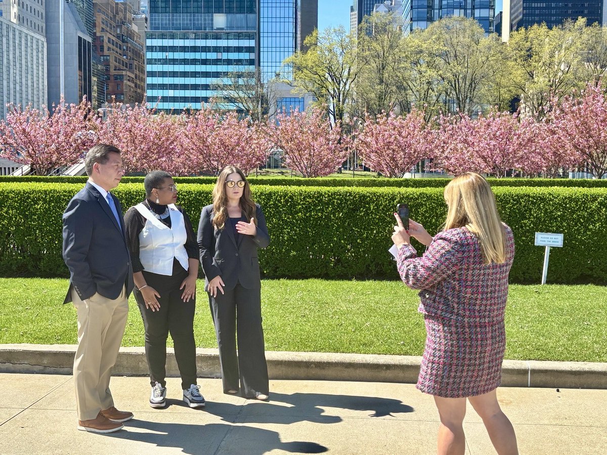 This week, young leaders from around the world are gathering at the #UN for the ECOSOC Youth Forum. Great to spend time with @USGlobalYouth and @USYouthObserver filming a video on U.S. priorities. Stay tuned