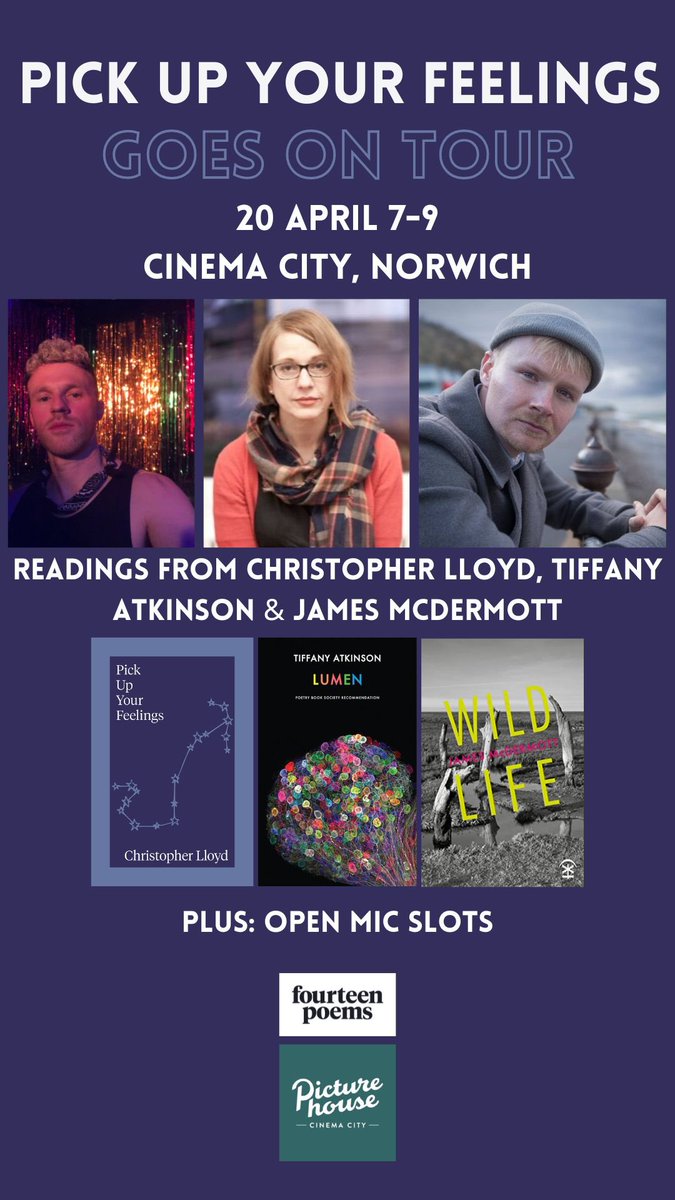 this Saturday I’m reading some poems @CinemaCityNrw with @jamesliammcd & @ariskindt!! there’ll be open mic slots too, so come along & read your poems. all free!