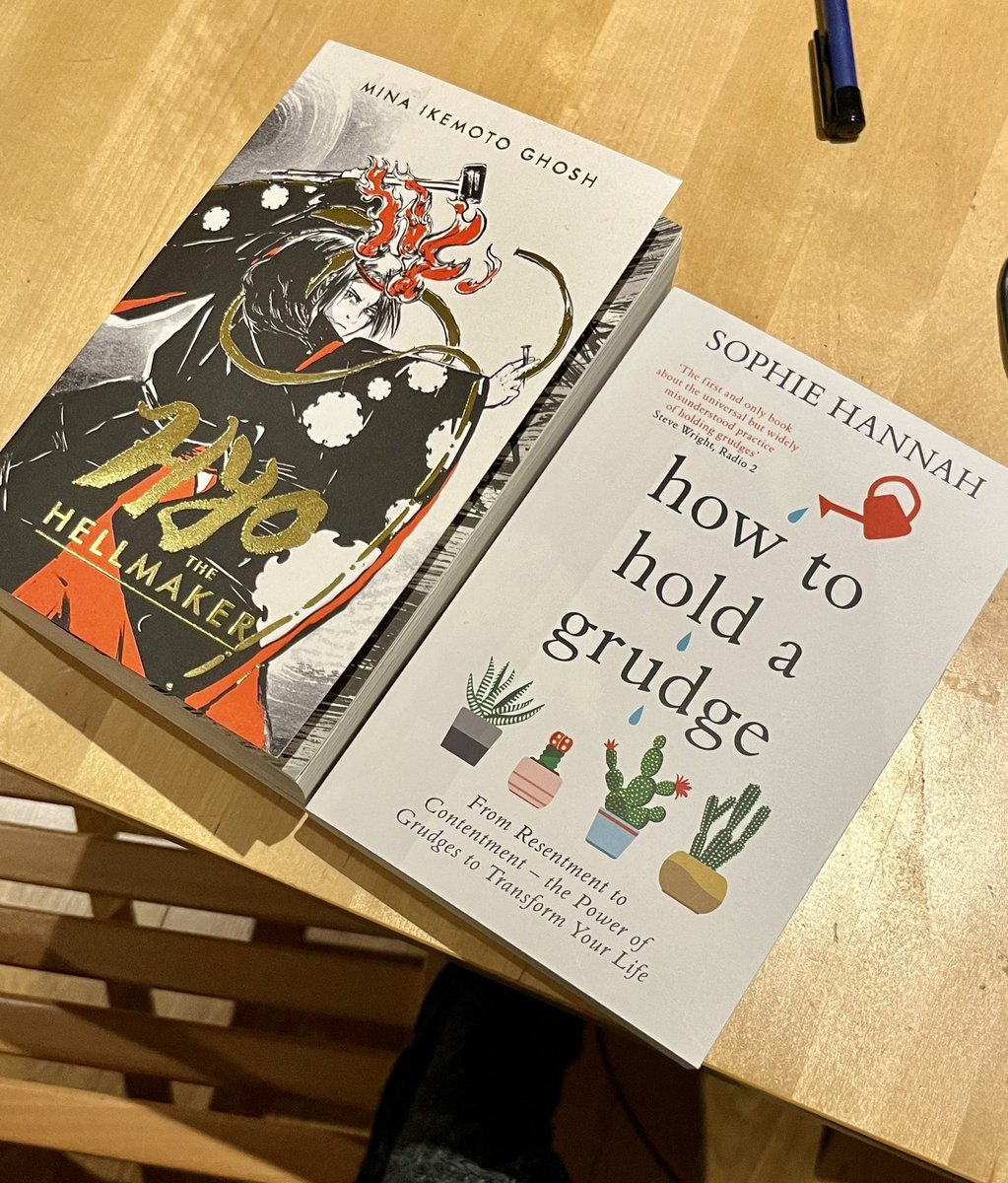 Currently interesting conjunctions in my TBR pile - just finished Mina Ikemoto Ghosh’s engrossing debut and looking forward to @sophiehannahCB1 ‘s book - which may divert me from my desire to commission “artisan hells and unlucky days” from Hyo the Hellmaker 🔥@scholasticuk