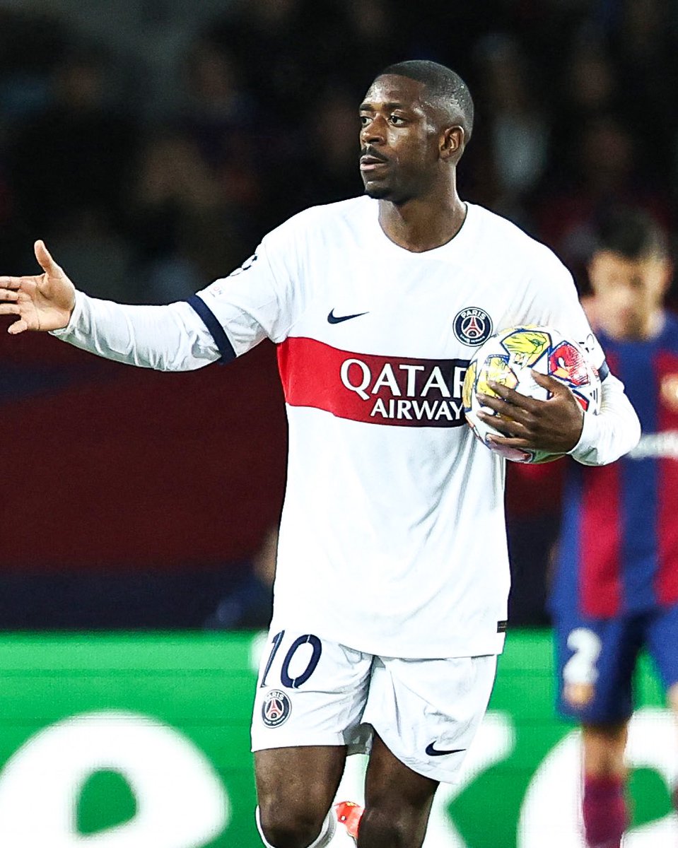 Ousmane Dembele against his former club. You just knew it would happen. ⚽️ It’s 1-1 (4-3) on the night at HT and with Barca down to 10, you’d think PSG are the favourites. 😳 (📸: B/R Football)