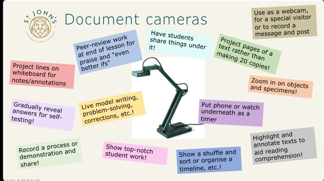 We got a shiny batch of 15 new document cameras in! One of the most underrated tools in education…