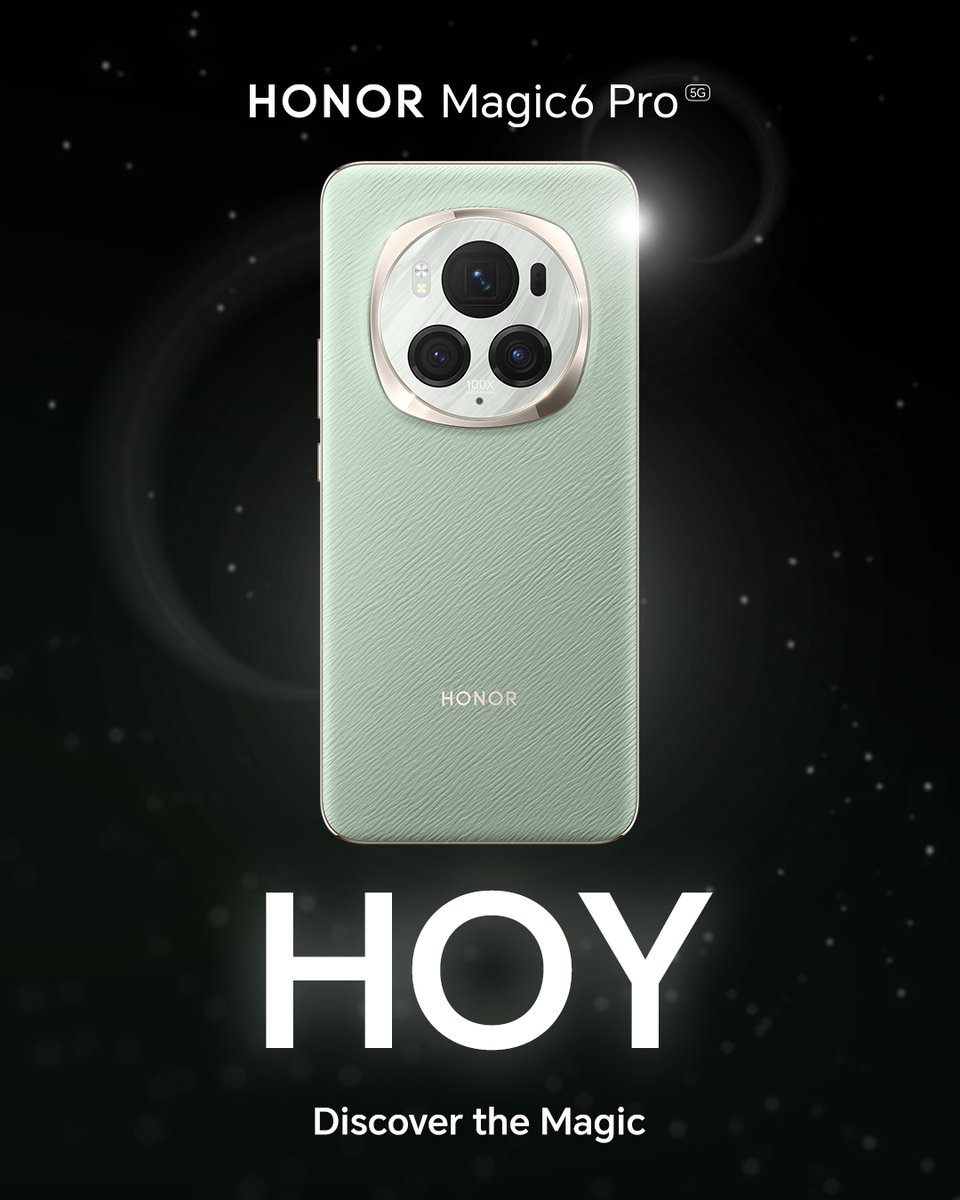 Supera los límites de la innovación: HONOR Magic6 Pro.
¡YA DISPONIBLE!
DiscoverTheMagic #HONORMagicSeries #HONORMagic6Pro