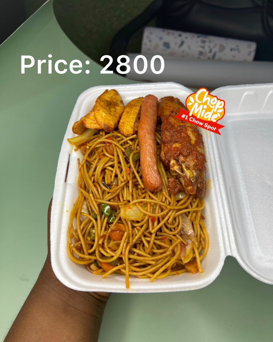 See what 2,800 can get you for lunch tomorrow.. My dm is open 💃💃 Kindly RT, my customer might be on your TL. Location- Ikeja Lagos