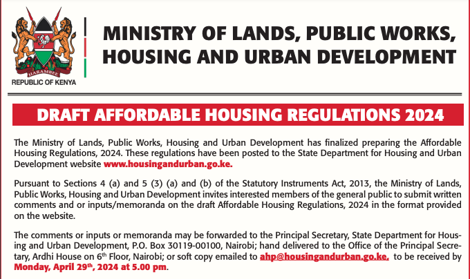 Have you seen the Draft Affordable Housing Regulations 2024? The State Department for Housing is inviting comments from the public & we have until April 29th, 5:00pm to submit comments on the regulations. Here's what I think you need to know, a 🧵