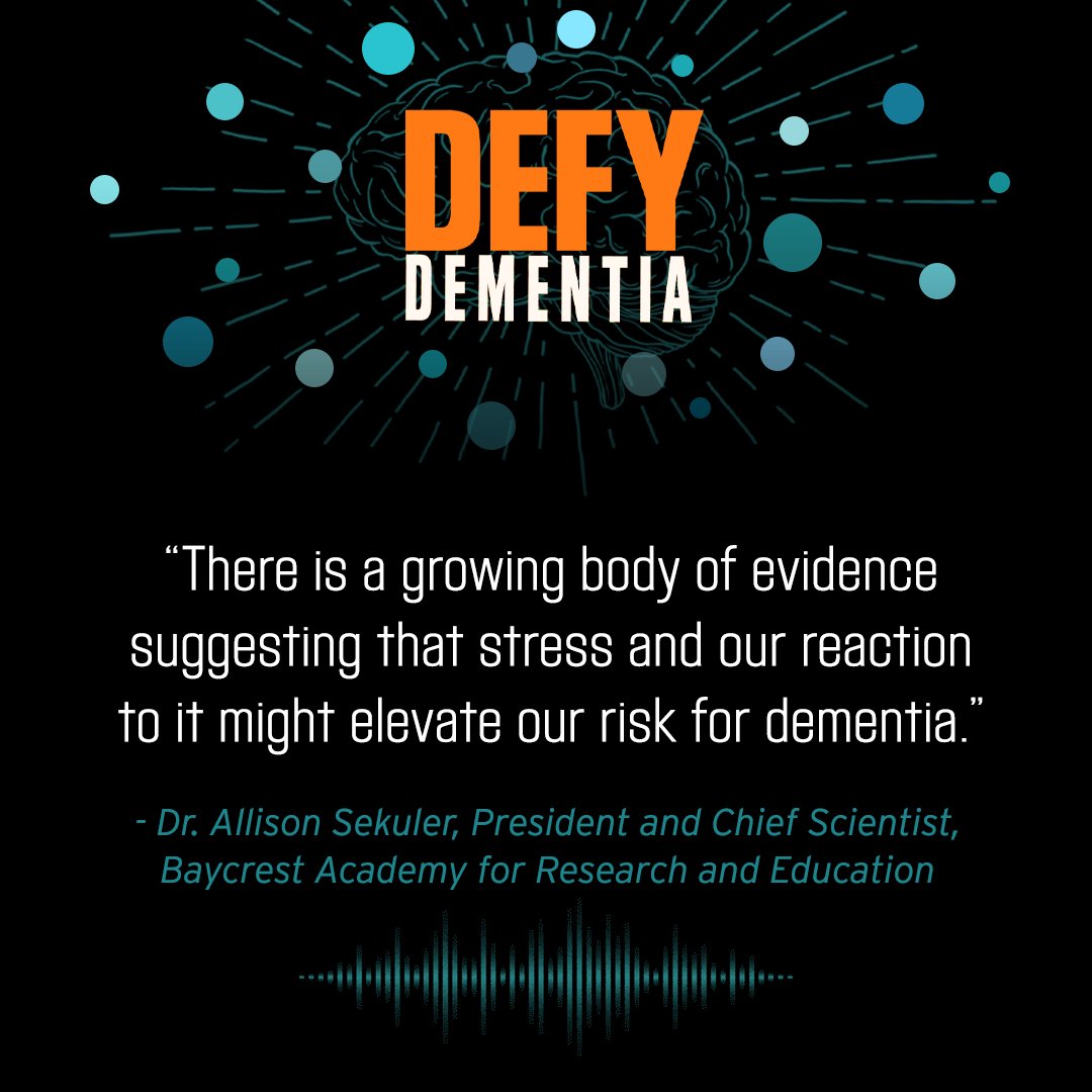 This Stress Awareness Month, tune in to episode 10 of the Defy Dementia podcast at defydementia.org to learn how stress can increase your dementia risk and how you can build up your resilience to protect your brain. #stressawareness