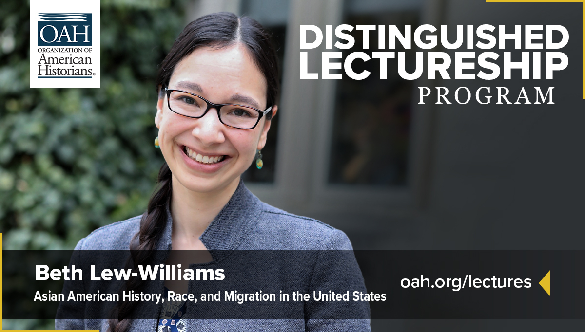 Save the date for a FREE event! April 17, 3pm ET. OAH Distinguished Lecturer Beth Lew-Williams will speak on her new book project 'John Doe China Man: Race and Law in the American West.' Register 👉 ow.ly/tsvV50RhtM2