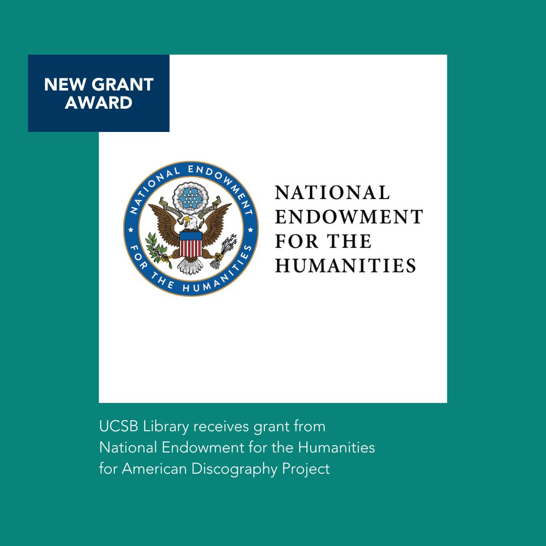 The Library has been awarded a grant by @nehgov to document and digitize historical sound recordings made by the American Record Corporation during the 1920s and 1930s. ow.ly/XzI550RhxSr @DAHRdiscography #UCSBLibrary #UCSB #SpecialCollections #PrimarySources #NEH