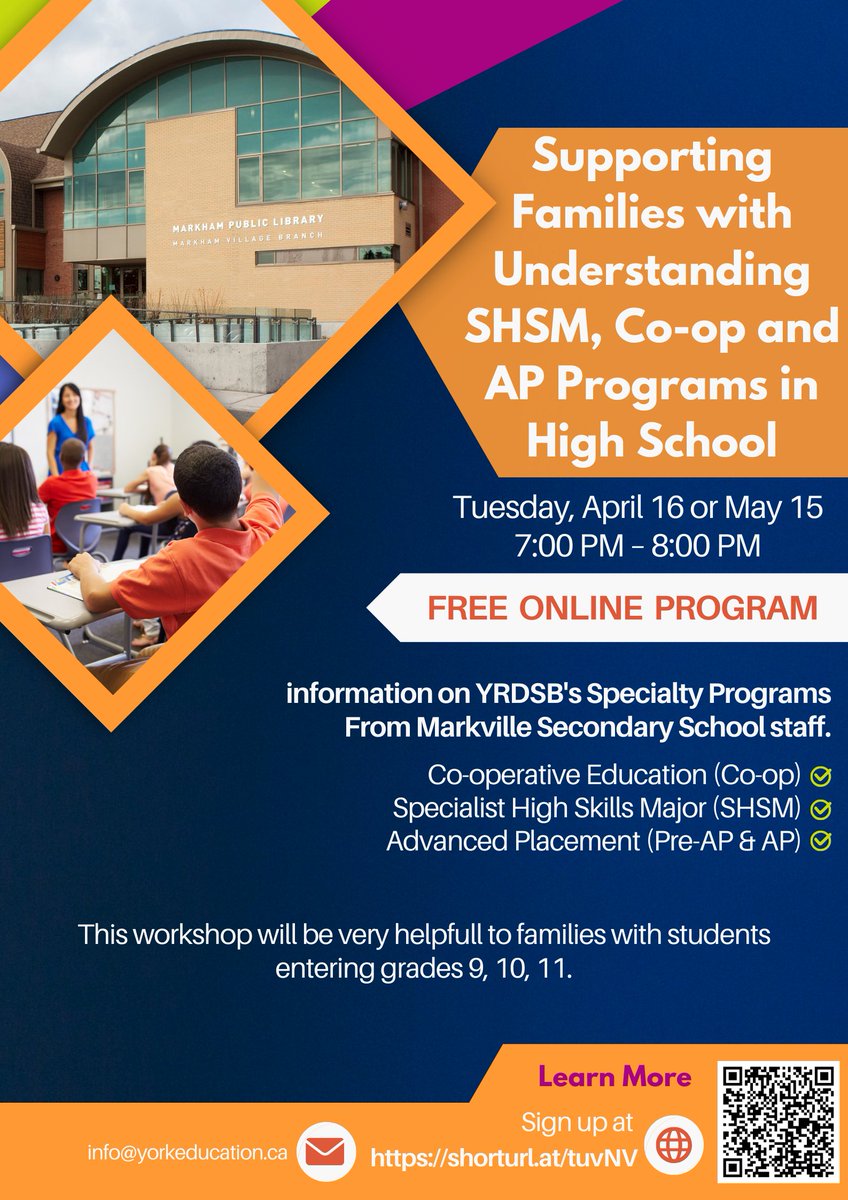 🌟 Excited to dive into co-op, SHSM, and pre-AP & AP programs? Don't miss out on our free virtual program! Perfect for families with students gearing up for grades 9-11 📚💡. #SHSM #CoopProgram #HighSchool #EducationJourney #Grade9to11