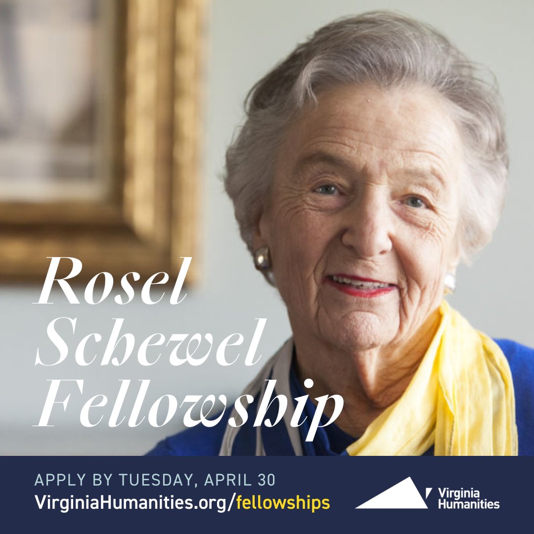 Our new Rosel Schewel Fellowship honors the legacy of Rosel Schewel, a tireless advocate for women’s rights, education, and racial justice, who holds the distinction of being Virginia Humanities’ longest-serving board member. Learn more & apply by 4/31: loom.ly/UtKH1aY