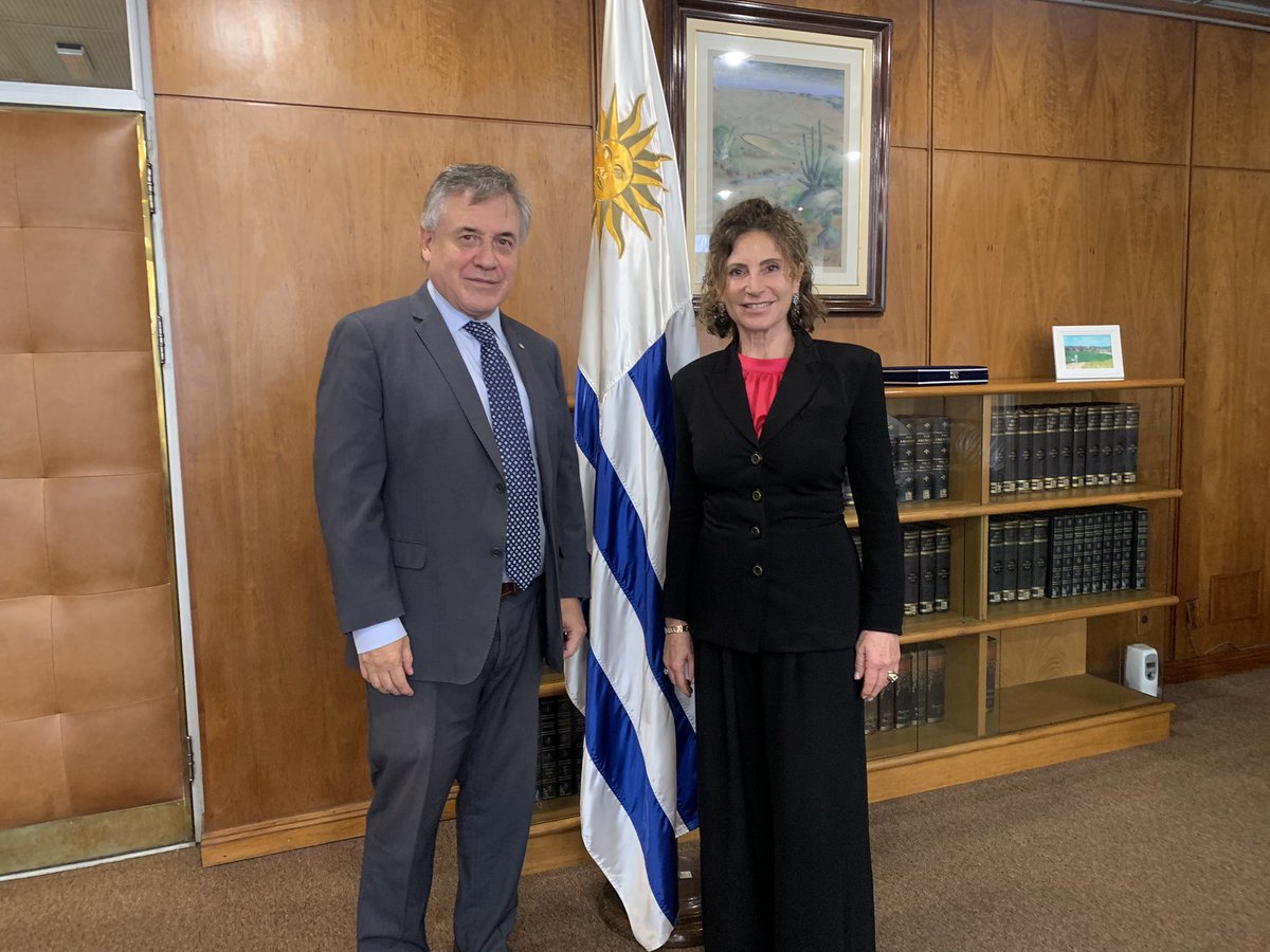 🇺🇾Largo y cordial encuentro con el Canciller @OmarPaganini @MRREE_Uruguay para profundizar los proyectos que #IILA lleva adelante en el País y plantear nuevas posibles iniciativas conjuntas en la region. Gracias al gobierno uruguayano por la invaluable colaboración!