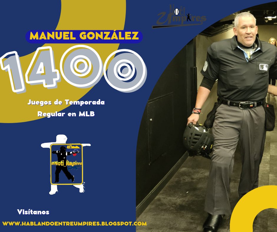 #Noti_Umpires🗞
¶
🇳 🇴 🇹 🇮 🇺 🇲 🇵 🇮 🇷 🇪 🇸
¶
Ayer, #MannyGonzález79 trabajó su juego 1400 de temporada regular en MLB.
¶
#HablandoEntreUmpires 🗣 💪🏼
#LoNuestroPrimero ⚾️
#UmpiresVenezolanosEnMLB
#MLBUmpires