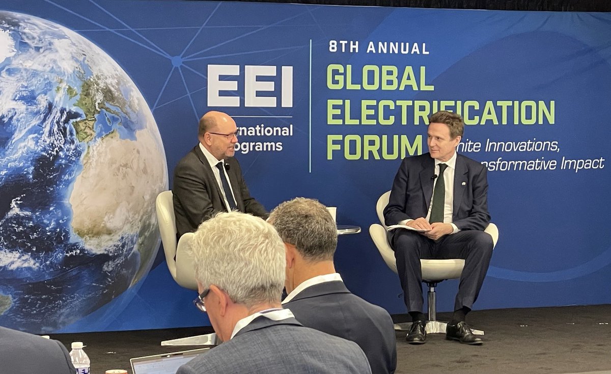 SWEambUSA's tweet photo. Electricity #diplomacy in a fractured world. It was an honor to speak at @EEI_Intl Global Electrification Forum on 🇸🇪 future electricity needs in the green transition, the role of diplomacy & the importance of working w/ trusted partners. #FromPartnerToAlly #PioneerthePossible https://t.co/OaFySilrj4
