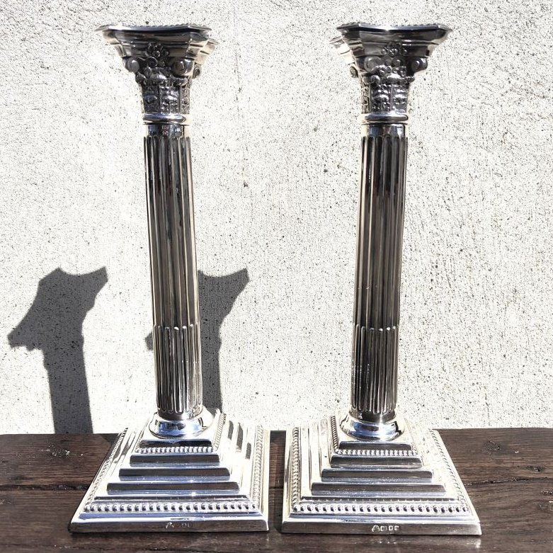Pair of #silver #candlesticks  added, for price, info & photos please click on the link antiquesandfinefurniture.com/details.php?SD… #interiordesign #vintage #vintagehome #vintageshop #vintagefinds