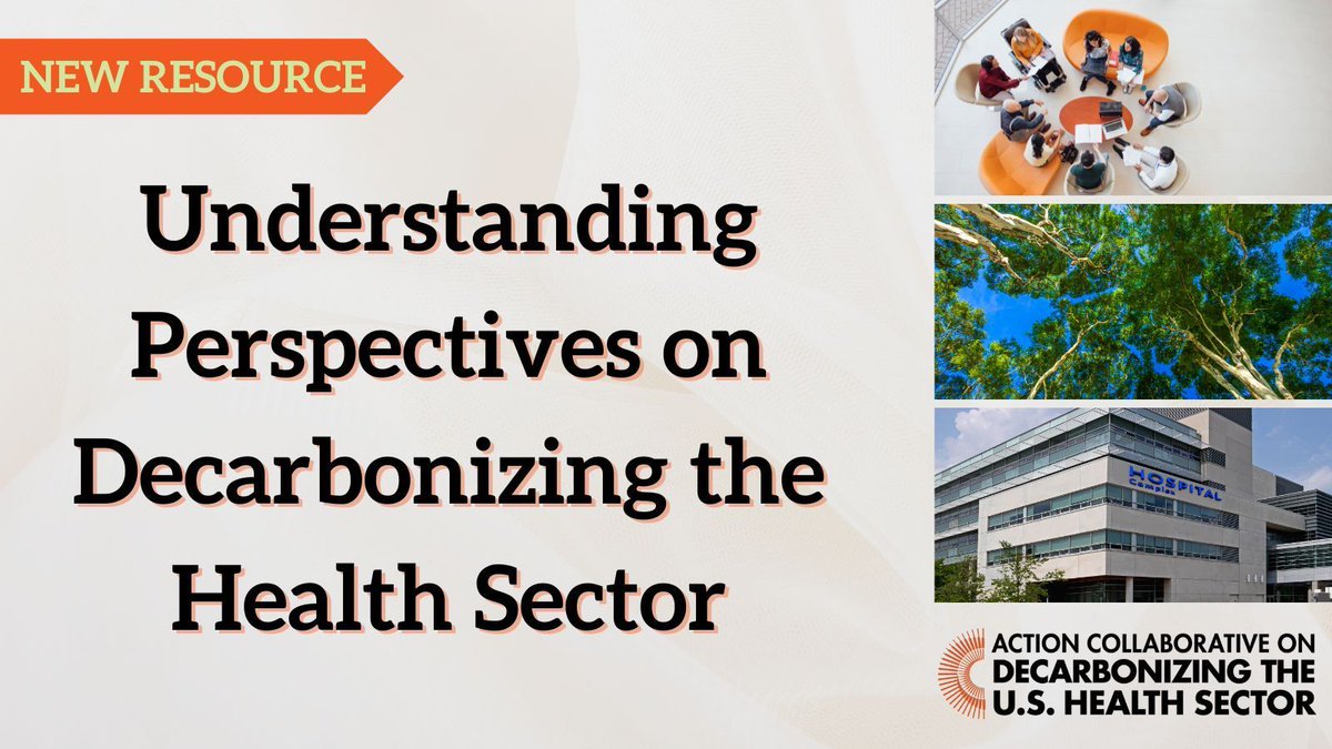 A new resource from the NAM provides insight into how 250+ respondents think about decarbonizing to reduce the 8.5% of U.S. carbon emissions generated by the health sector buff.ly/44g6VLr #ClimateActionforHealth