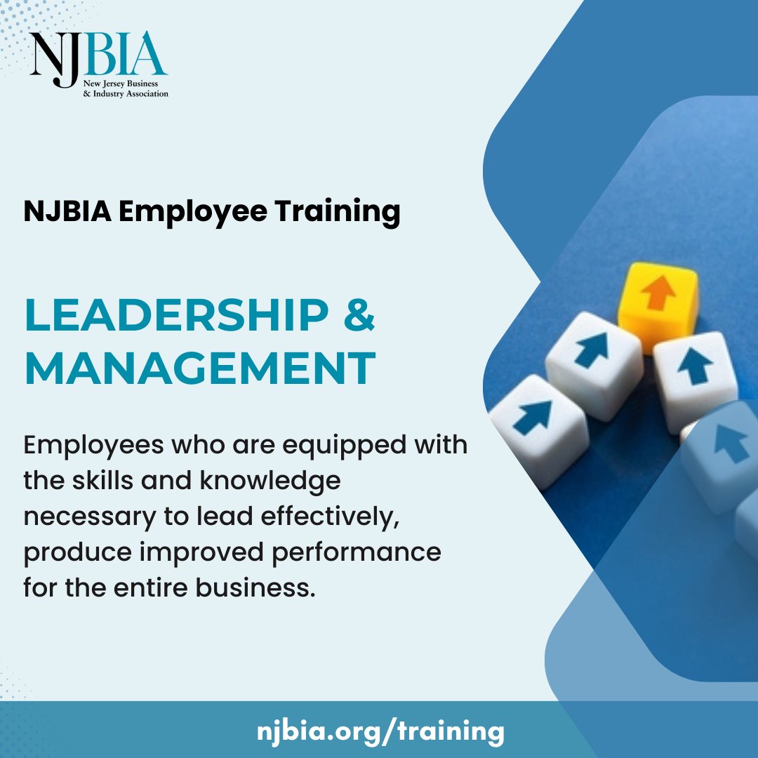 NJBIA members can utilize Leadership & Management training via our HR support platform. This enables your company to enhance its competitive advantage by fostering top talent through specialized training. Learn more: njbia.org/resources/trai…