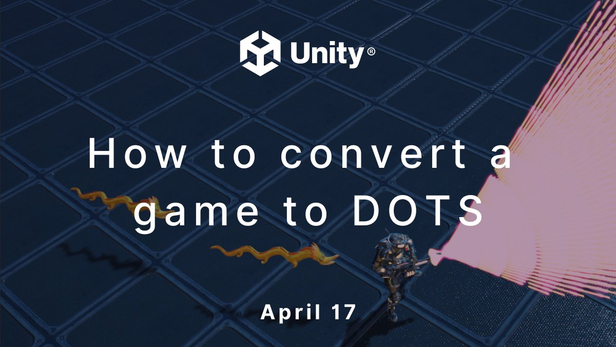 Join us on April 17, 2024 at 12 pm ET / 9 am PT for a webinar on the Data-Oriented Technology Stack (DOTS). We will cover how to convert a GameObject-based project to include key DOTS components, unlocking massive performance gains.  

Register now: on.unity.com/4aHs3w5