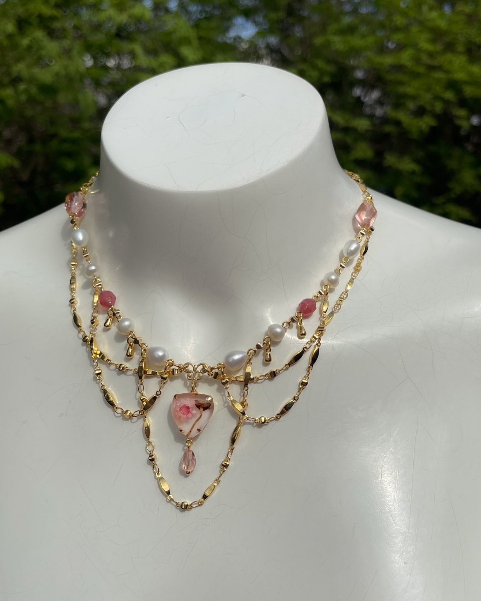 pink mushroom princess necklaces <3