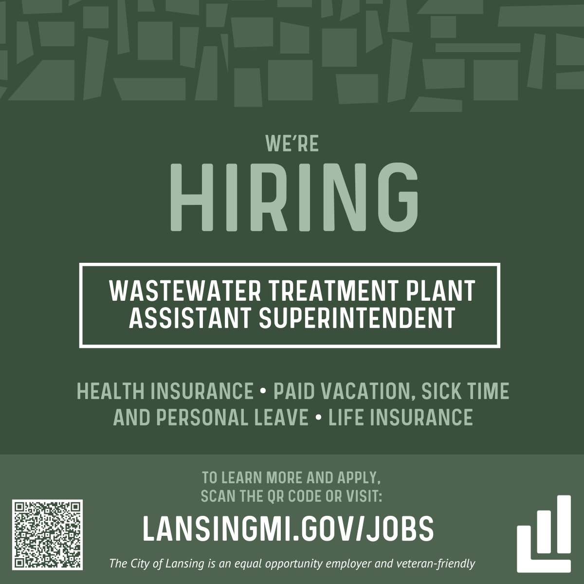 The City of Lansing is seeking to hire a Wastewater Treatment Plant Assistant Superintendent! Learn more and apply now: governmentjobs.com/careers/lansin….