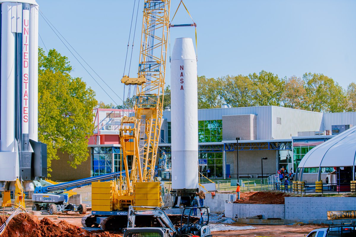 We made great progress on the Rocket Park renovation over the weekend! Here are some photos of the next section of the Juno rocket's return.