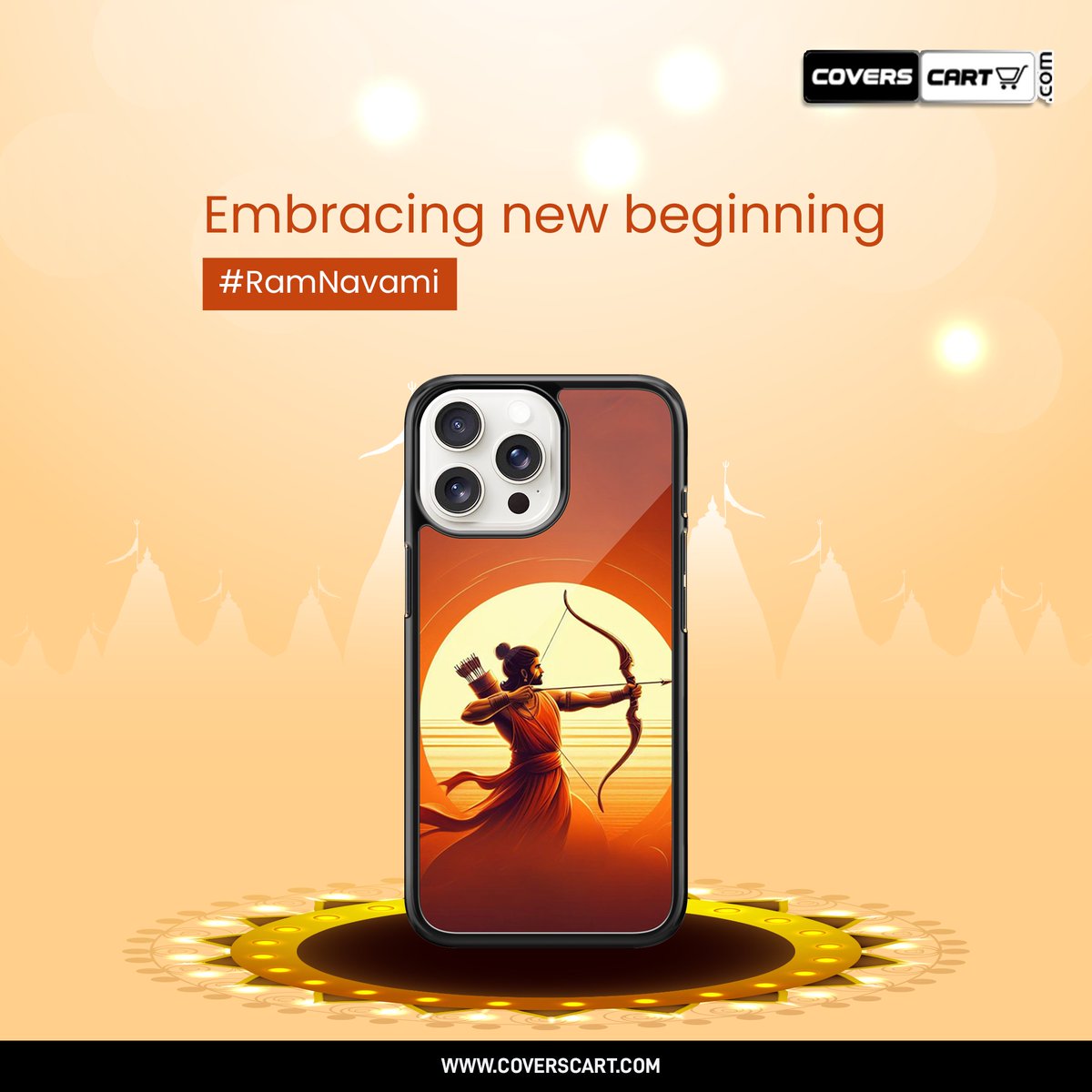 CoversCart's tweet photo. May the blessings of Lord Rama strengthen us to protect your phone just like his bow protected Dharma. Happy Ram Navami from Coverscart 
- 

#PhoneCase #Case #Cases #iPhone #trending #Viral #Coverscart #Phone #Mobile #RamNavami #Ram https://t.co/fSceqz7bkj