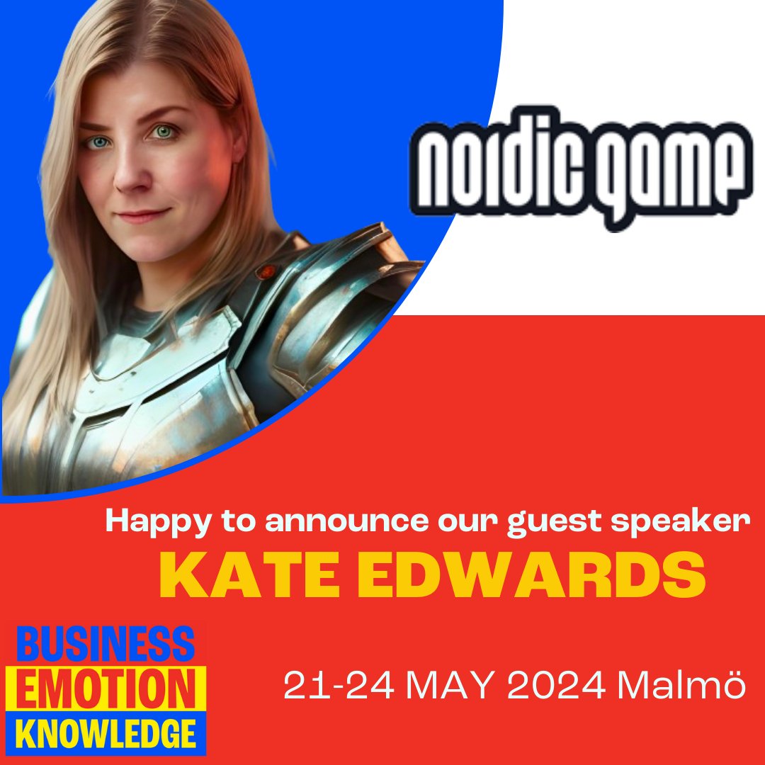 #NG24 Speakers announcement for our 20th anniversary in Malmö this Spring. 🎤 Kate Edwards is an award-winning industry veteran and geographer, the CEO of @geogrify the CXO and Co-Founder of SetJetters. She is also the former Executive Director of the IGDA and the @globalgamejam