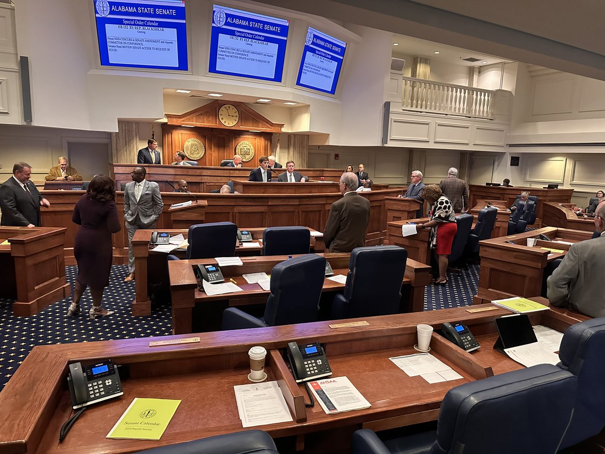 Alabama Senate votes with House to send gambling bills to conference committee. Sen. Albritton, Gudger & Singleton represent Senate. Rep Whitt, Blackshear & Jones for House. @CapitolJournal #alpolitics #gambling