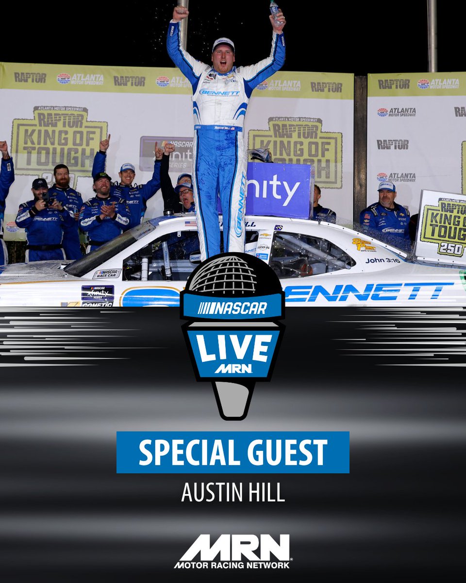 #NASCARLive is back tonight at 7 p.m. ET!🎙️ What's on tap: ➡️@ThePostman68 catches up with super speedway ace, @_AustinHill ➡️@timcatalfamo500 guides us through the next batch of drivers looking to end a long winless streak ➡️We revisit Talladega’s infamous “Beer Can Incident”